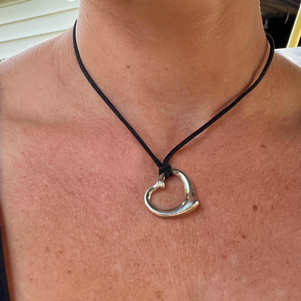 Tiffany diamond heart necklace